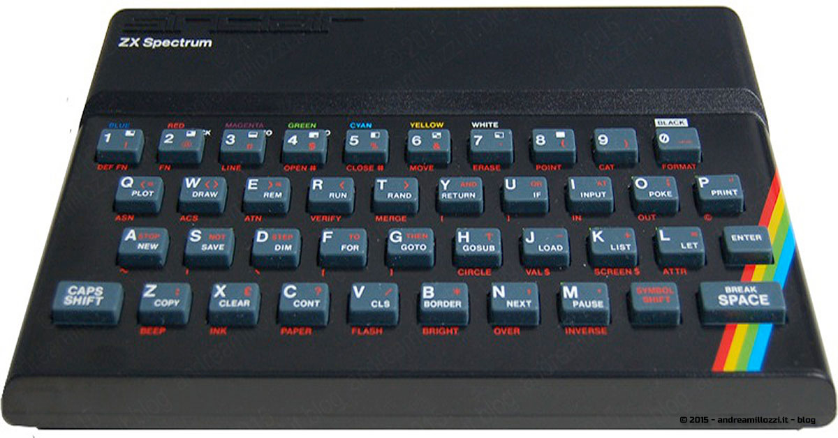 Andrea Millozzi blog - Anni 80 | il mio primo PC, lo ZX Spectrum 48K