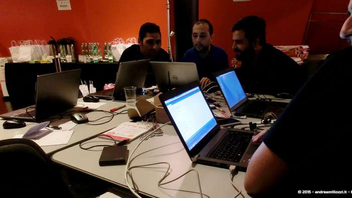 Andrea Millozzi blog - Hackathon: The Big Hack, Maker Faire Roma 2015 - team al lavoro