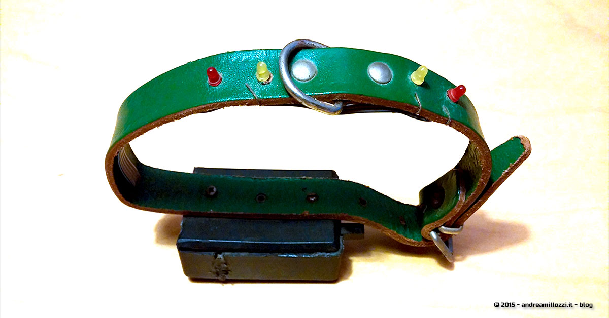 Andrea Millozzi blog - Anni 80 | il mio primo progetto da brevetto, il 'collarino luminoso'