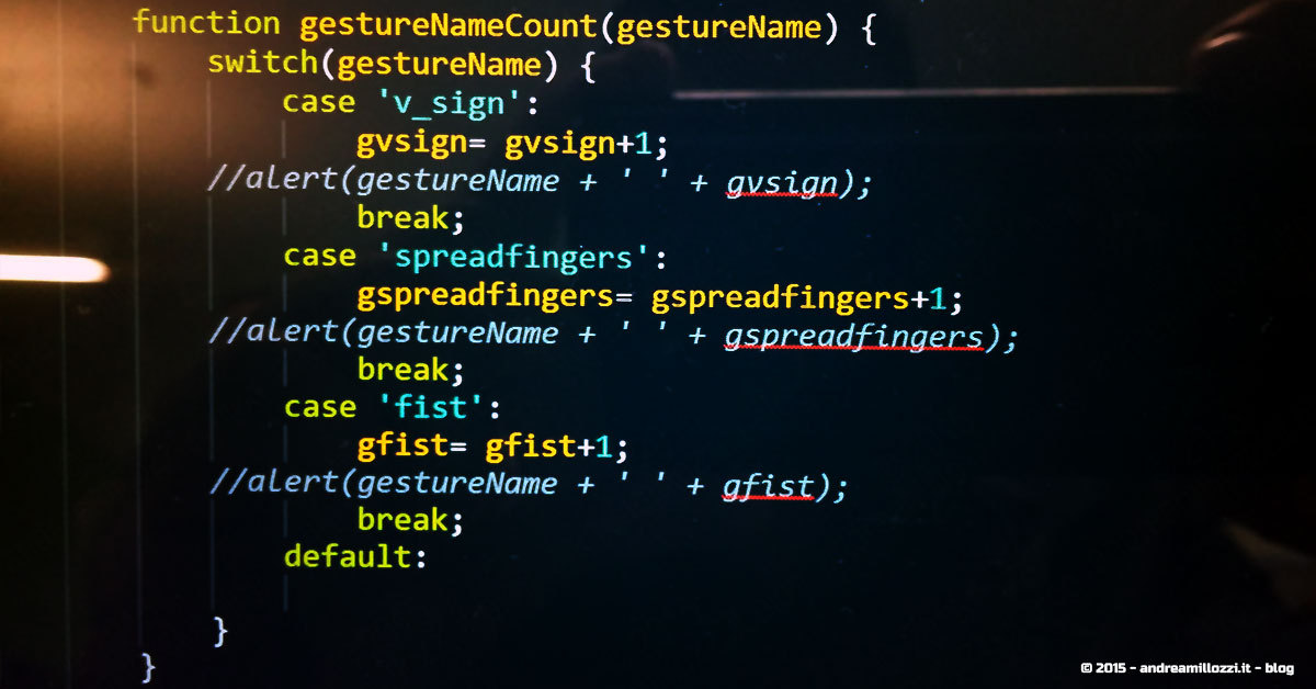 Andrea Millozzi blog - Intel® RealSense™ 3D | dettaglio del codice
