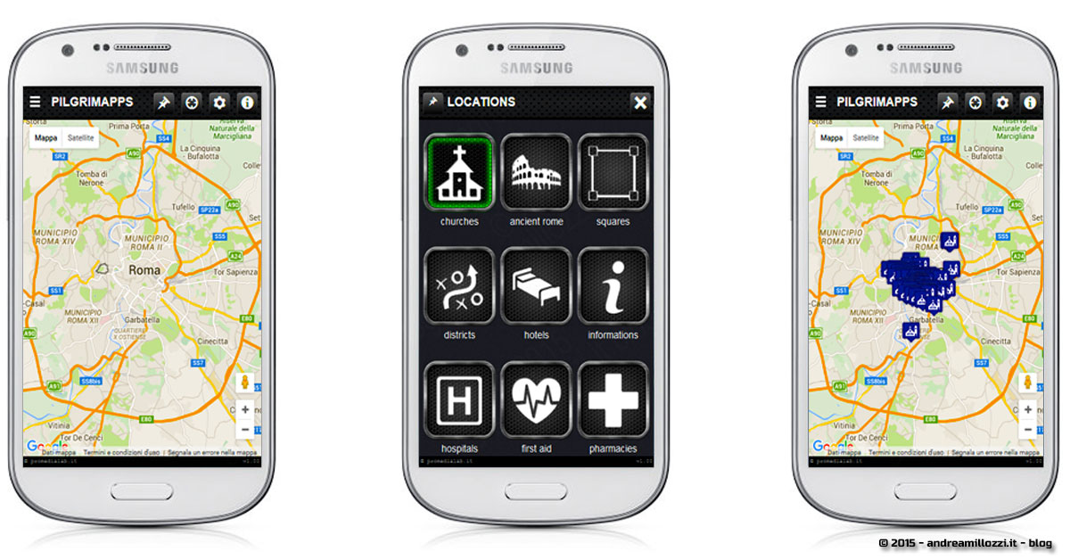 pilgriMapps | selezione dei punti di interesse