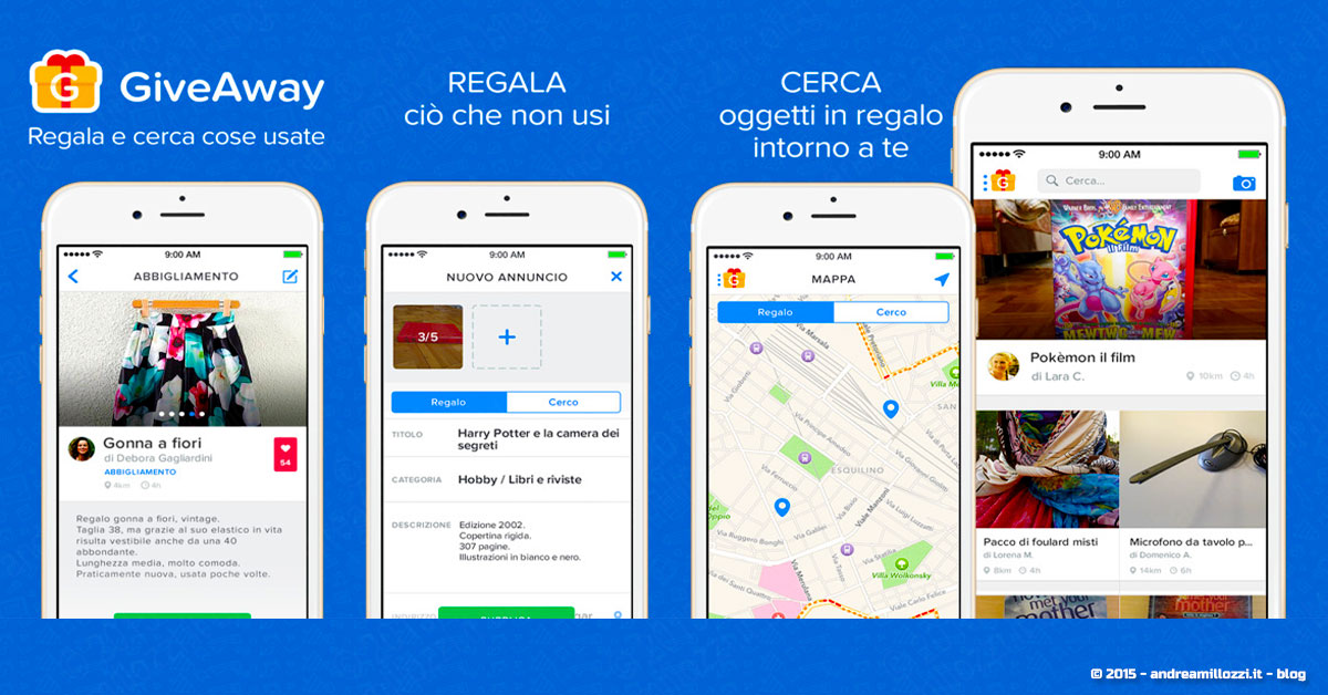 Andrea Millozzi blog | GiveAway | la migliore App per cercare e regalare oggetti usati