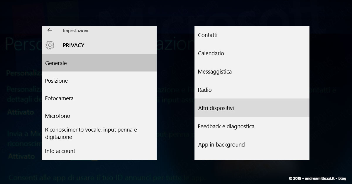 Andrea Millozzi blog | Microsoft Windows 10 | Impostazioni divise per gruppi