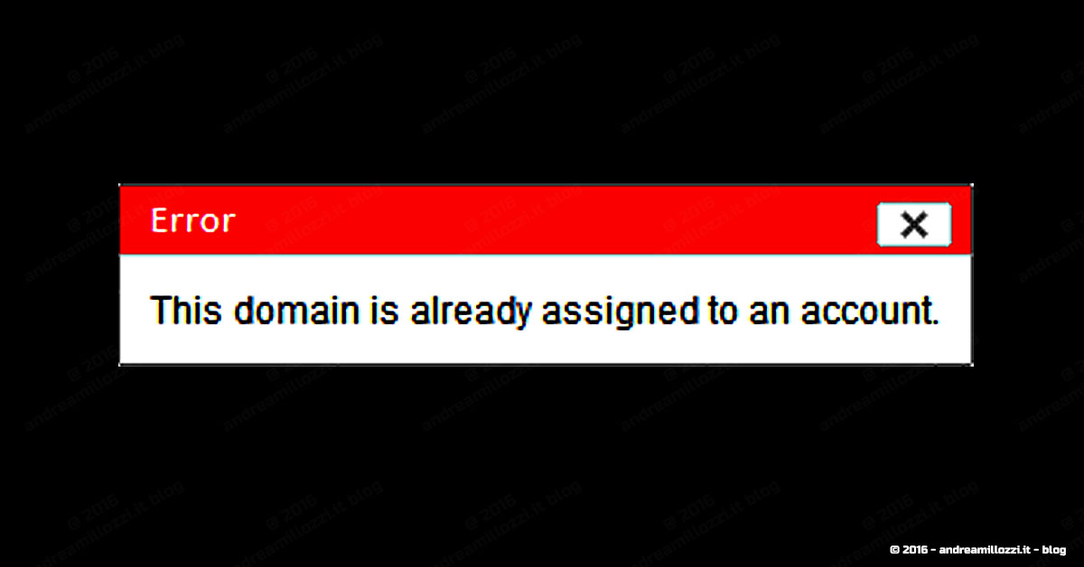 migrazione domini gratuiti, tutorial passo passo | errore this domain is already assigned to an account migrazione domini gratuiti, tutorial passo passo | errore this domain is already assigned to an account